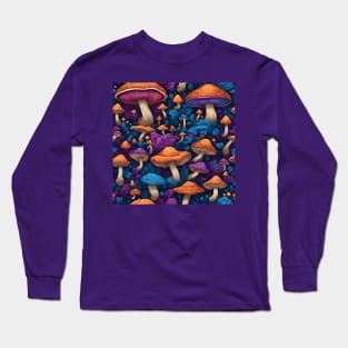 Colorful Mushrooms Forest Long Sleeve T-Shirt